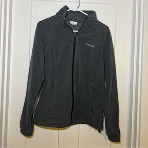 Women's Columbia Fleece Jacket GRAY Zip Up Size Medium